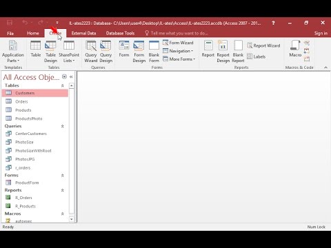 Create a new crosstab query named mymap based on the r_orders query that will display the Description field as row heading, the Surname field as column heading and the sum of values in the TotalValue field named sum1.
Apply sorting by Description in ascending order.