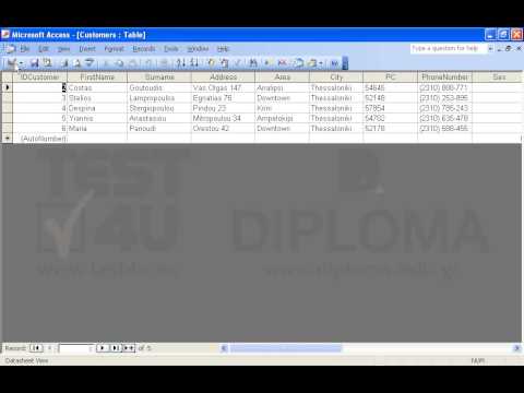 Set AirMail and Courier as available options in the ShippingMethod field of the Customers table. 
Save the table and make sure all records of the table display AirMail as shipping method.