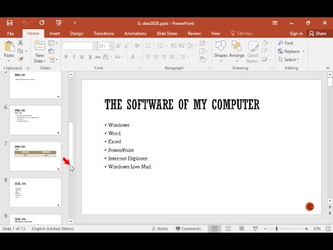 On the slide titled Excel 2016 Presentation of some features delete the text box which contains the text Graphs creation. On the slide titled Excel 2016 Presentation of some features delete the text box which contains the text Graphs creation.