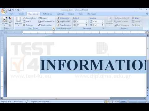 Navigate from Desktop to IL-ates\Word folder and open the file Exercise.pdf. Then apply all necessary formats on the document which appears on your screen, so that it looks like the document which appears on file Exercise.pdf. 
The paragraph is exactly centered both horizontally and vertically.