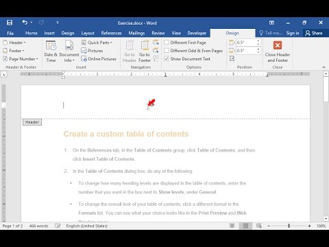 Navigate from Desktop to IL-ates\Word folder and open the file Exercise.pdf. Then apply all necessary formats on the document which appears on your screen, so that it looks like the document which appears on file Exercise.pdf. Make sure that the date displayed on the footer is always the current one.