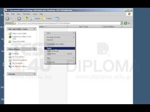 Paste the contents of the clipboard into the TEST4UFolderNew folder on your desktop.