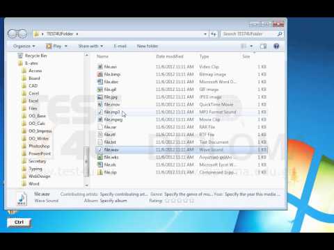 Delete all sound files from the TEST4UFolder folder on your desktop.