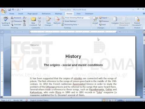 Use track changes to accept all changes performed on the text.
Then replace the word Greece with the word Hellas in the paragraph which begins with the text It has been suggested....
Make sure only this change is visible in the document. Use track changes to accept all changes performed on the text.
Then replace the word Greece with the word Hellas in the paragraph which begins with the text It has been suggested....
Make sure only this change is visible in the document.