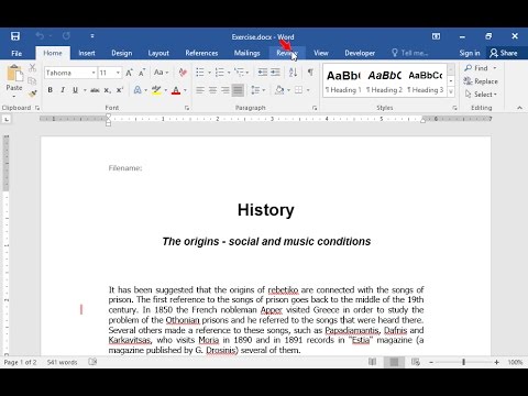 Use track changes to accept all changes performed on the text. 
Then replace the word Greece with the word Hellas in the paragraph which begins with the text It has been suggested.... 
Make sure only this change is visible in the document.