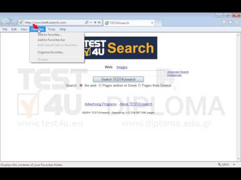 Add the current page to your Favorites under the name searchTest4u