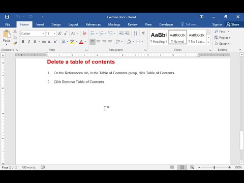 Insert a Table of Contents in fancy format at the end of the document. Apply page numbering on the right and use underscores as tab leader.