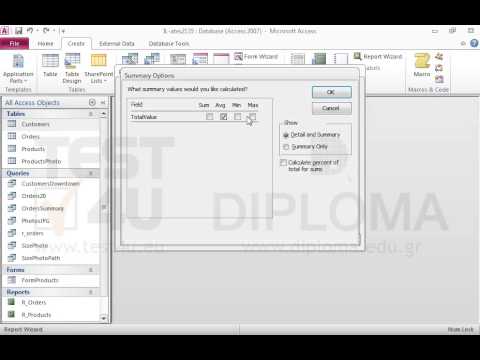 Create a new report named PerCustomer that will display all fields of the OrdersSummary query, grouped by Full Name and sorted by Date. Also display the average of the TotalValue field values for each customer.