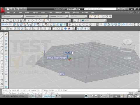 Σε ένα νέο σχέδιο σε τρισδιάστατο πρότυπο (acadiso3D.dwt), σχεδιάστε μία 6πλευρη πυραμίδα (Pyramid) με σημείο βάσης (255,850), εγγεγραμμένη σε νοητό κύκλο και ακτίνα 750 μονάδες. Δηλώσετε το ύψος με την απόσταση των παρακάτω σημείων (-2150,2465) και (-1350,1880). Σε ένα νέο σχέδιο σε τρισδιάστατο πρότυπο (acadiso3D.dwt), σχεδιάστε μία 6πλευρη πυραμίδα (Pyramid) με σημείο βάσης (255,850), εγγεγραμμένη σε νοητό κύκλο και ακτίνα 750 μονάδες. Δηλώσετε το ύψος με την απόσταση των παρακάτω σημείων (-2150,2465) και (-1350,1880).