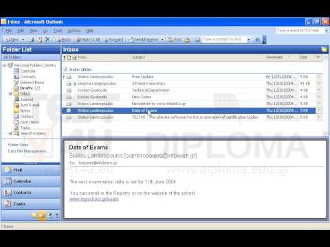 Mark the email with subject Date of Exams as unread. Mark the email with subject Date of Exams as unread.