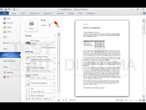 Print the first 2 pages in 5 copies with collation. Print the first 2 pages in 5 copies with collation.