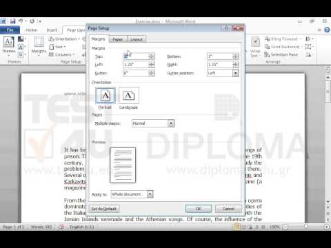 Set the distance between the header and the beginning of the page to 1". Set the distance between the header and the beginning of the page to 1".