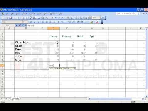 Navigate to the cell D12 and calculate the maximum value of the cell range D5:G10. Navigate to the cell D12 and calculate the maximum value of the cell range D5:G10.