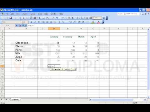 Navigate to the cell D12 and calculate the maximum value of the cell range D5:G10.