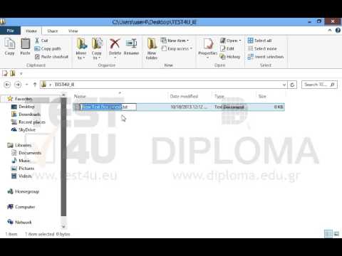 Copy, without visiting the link, the About TEST4Usearch link address (URL) to a .txt file that you will create in the TEST4U_IE folder on your desktop. Save the file under a name of your choice.