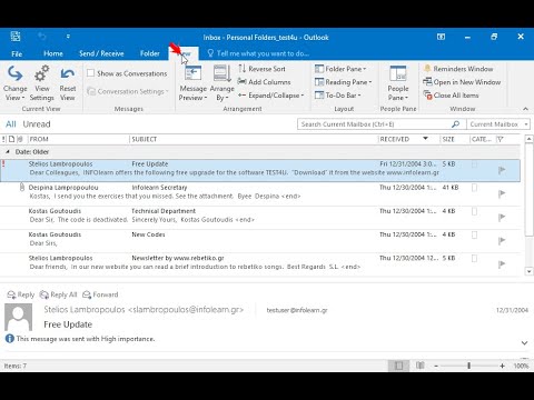 Stellen Sie das Layout von Outlook so ein, dass der Ordnerbereich angezeigt wird (nicht Minimiert). Stellen Sie das Layout von Outlook so ein, dass der Ordnerbereich angezeigt wird (nicht Minimiert).
