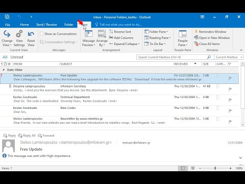 Stellen Sie das Layout von Outlook so ein, dass der Ordnerbereich angezeigt wird (nicht Minimiert). 