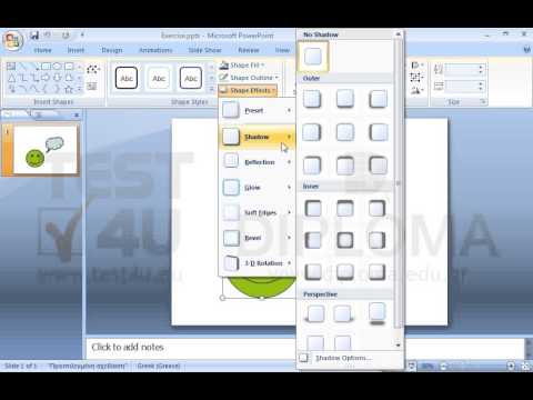 Apply any shadow color of your choice on both objects. Apply any shadow color of your choice on both objects.
