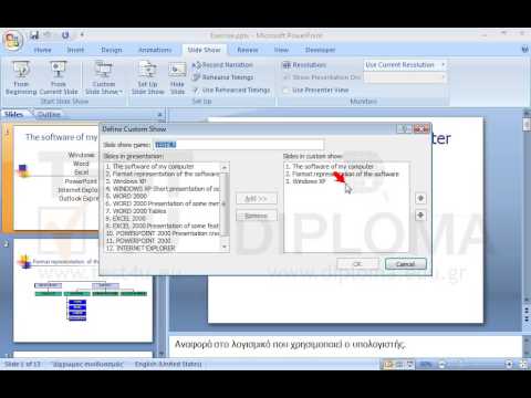 Remove the first slide from the TEST4U customized presentation. Then insert slide 7 titled Word 2000 Tables at the end of it. Remove the first slide from the TEST4U customized presentation. Then insert slide 7 titled Word 2000 Tables at the end of it.