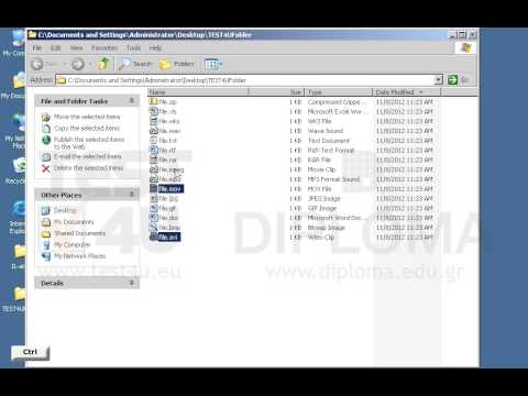 Delete all video files from the TEST4UFolder folder on your desktop.
