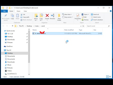 Öffnen Sie mithilfe des Windows Explorer das Dokument IL-ates0103, das sich im Ordner IL-ates\Word auf dem Desktop befindet. 