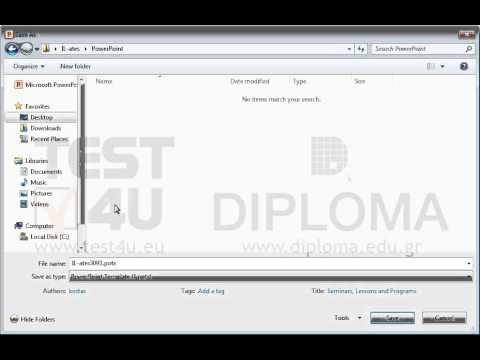 Save the current presentation as a template with the name mytemplate.potx to the IL_ates\PowerPoint folder of your desktop. Save the current presentation as a template with the name mytemplate.potx to the IL_ates\PowerPoint folder of your desktop.