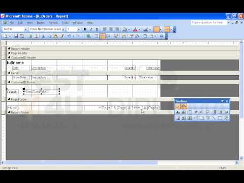Insert a new text box that will calculate the total of the TotalValue field for every client in the CustomerID footer of the R_Orders report. Insert one more text box to calculate the total number of the orders placed by every client. Save the report. Insert a new text box that will calculate the total of the TotalValue field for every client in the CustomerID footer of the R_Orders report. Insert one more text box to calculate the total number of the orders placed by every client. Save the report.