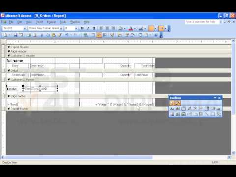 Insert a new text box that will calculate the total of the TotalValue field for every client in the CustomerID footer of the R_Orders report. Insert one more text box to calculate the total number of the orders placed by every client. Save the report.