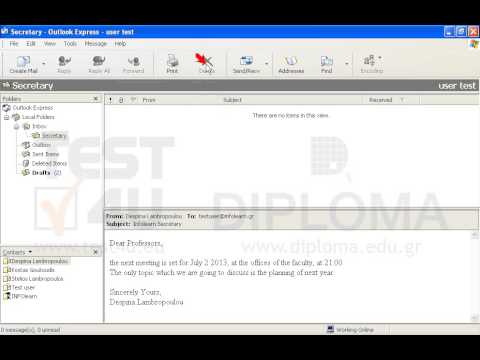 Delete all messages appearing in the Secretary subfolder in your Inbox. Delete all messages appearing in the Secretary subfolder in your Inbox.