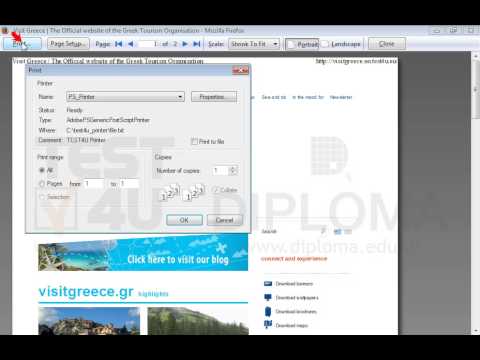 Print the current page to the default printer (PS_Printer). Print the current page to the default printer (PS_Printer).