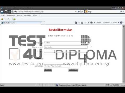 Navigieren Sie zur entsprechenden Seite, um eine Bestellung zu machen. Füllen Sie im Bestellungsformular folgende Daten aus:
Vorname: Kostas
Nachname: Goutoudis
E-Mail: info@test4u.gr
Postanschrift: Pindoustraße 6
Service: Jährliches Abonnement
Senden Sie dann Ihre Bestellung ab. Navigieren Sie zur entsprechenden Seite, um eine Bestellung zu machen. Füllen Sie im Bestellungsformular folgende Daten aus:
Vorname: Kostas
Nachname: Goutoudis
E-Mail: info@test4u.gr
Postanschrift: Pindoustraße 6
Service: Jährliches Abonnement
Senden Sie dann Ihre Bestellung ab.