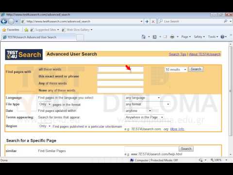 Search for pages displaying the keyword test4u on the Web using the advanced search option. Adjust the result page to display 30 results per page. Before you submit your answer, make sure that the result page is displayed. 