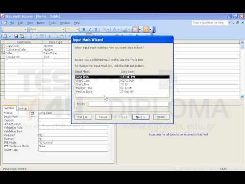 Change the Date field format of the open table to Long date and the input mask into Short date. Save and close the table.