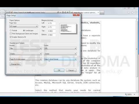 Change the orientation of the printed page into Landscape and then print the page to the default printer. Change the orientation of the printed page into Landscape and then print the page to the default printer.