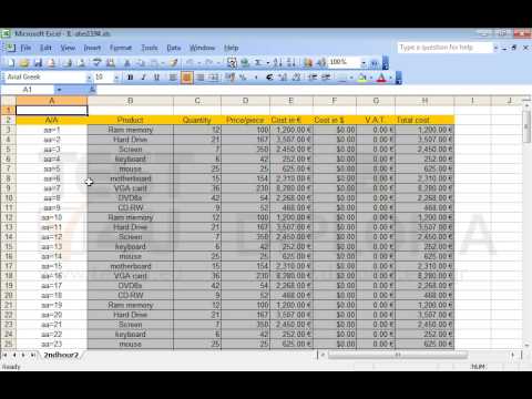 Select the third row of the worksheet. Select the third row of the worksheet.