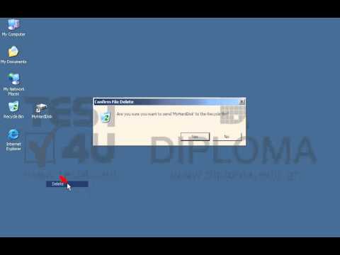 There is a shortcut of the C:\ hard disk drive called MyHardDisk on your desktop. Delete this shortcut. There is a shortcut of the C:\ hard disk drive called MyHardDisk on your desktop. Delete this shortcut.