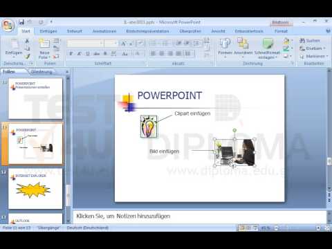 Wechseln sie zur Folie mit dem Titel POWERPOINT und ändern Sie die Größe des Sekretariatsbildes auf 3,00 cm. (Höhe) und 6,00 cm. (Breite). Wechseln sie zur Folie mit dem Titel POWERPOINT und ändern Sie die Größe des Sekretariatsbildes auf 3,00 cm. (Höhe) und 6,00 cm. (Breite).