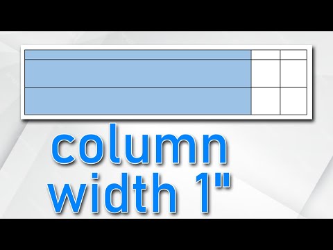 Insert a table with 5 rows and 3 columns. Set the column width to 1".
