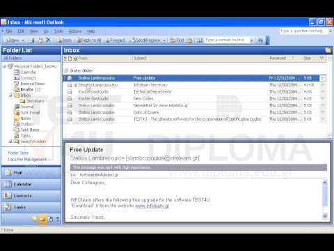 Copy the email with the subject Infolearn Secretary located in your Inbox to the Secretary subfolder. Copy the email with the subject Infolearn Secretary located in your Inbox to the Secretary subfolder.