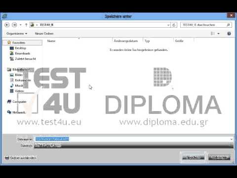 Speichern Sie das Ergebnis vom Link Über TEST4USearch von der aktuellen Seite im Ordner TEST4U_IE, der sich auf dem Desktop befindet, unter dem Standard-Dateinamen, ohne die Webseite zu besuchen. 