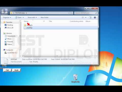 Create a shortcut of ASEP.txt under the name ASEP4U into myTests folder. Create a shortcut of ASEP.txt under the name ASEP4U into myTests folder.