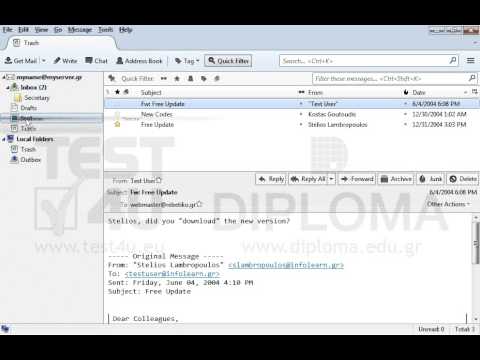 Restore the deleted message with subject Fw: Free Update to the Sent folder. Restore the deleted message with subject Fw: Free Update to the Sent folder.