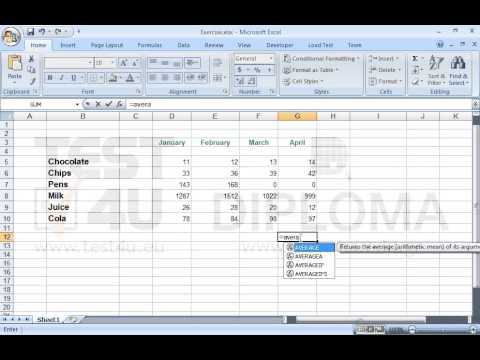 Use the appropriate function in the cell G12 to calculate the average of the values displayed in the cell range G5:G10. Use the appropriate function in the cell G12 to calculate the average of the values displayed in the cell range G5:G10.