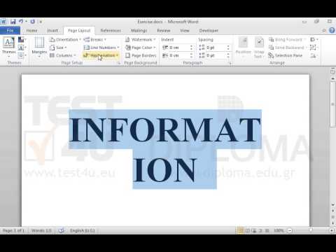 Navigate from Desktop to IL-ates\Word folder and open the file Exercise.pdf. Then apply all necessary formats on the document which appears on your screen, so that it looks like the document which appears on file Exercise.pdf. 
The paragraph is exactly centered both horizontally and vertically.