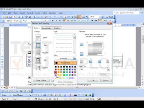 Select the cell which displays the text 70 hours of the table appearing on the first page of the current document and apply: 
Border: red color and 3pt width,
Shading: Gray 10% fill, Lt Horizontal Pattern Style and Gray 50% as pattern color.