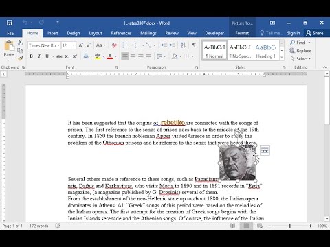 Apply the square wrapping style to the image of the document. Apply the square wrapping style to the image of the document.