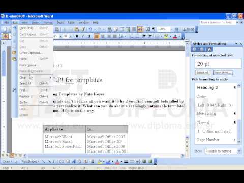 Create a new paragraph style with the name MyHeading using 10pt Verdana font. Then apply the new style on every word displayed in Heading 1 style. Create a new paragraph style with the name MyHeading using 10pt Verdana font. Then apply the new style on every word displayed in Heading 1 style.