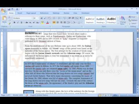 Modify the document so that it is identical to the Exercise.pdf file saved in the IL-ates\Word folder on your Desktop.
Help: you can use any font color for comments and any margins for the document.
Set the border width of the formatted paragraph beginning In 1871... above 2pt. 
Create a new style with the name NewStyle based on the style Heading 1 using Verdana 14pt for font and any font color except for black and apply it on the paragraph beginning with the phrase  The origins - ... as well as on other paragraphs of the same style which appear in Exercise.pdf file. 
 It is not necessary to change the font of the document, unless you are asked to.