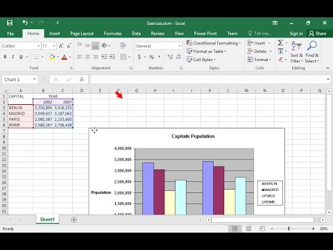 Modify the chart so that it looks identical to the chart appearing the Exercise.pdf file located in the IL-ates\Excel folder on your Desktop. The files you are going to need are located in the same folder.