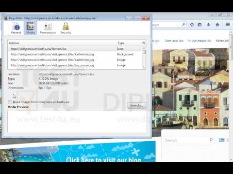 Configure Mozilla Firefox so it blocks images from the current webpage (visitgreece.en.test4u.eu). Then refresh the page.